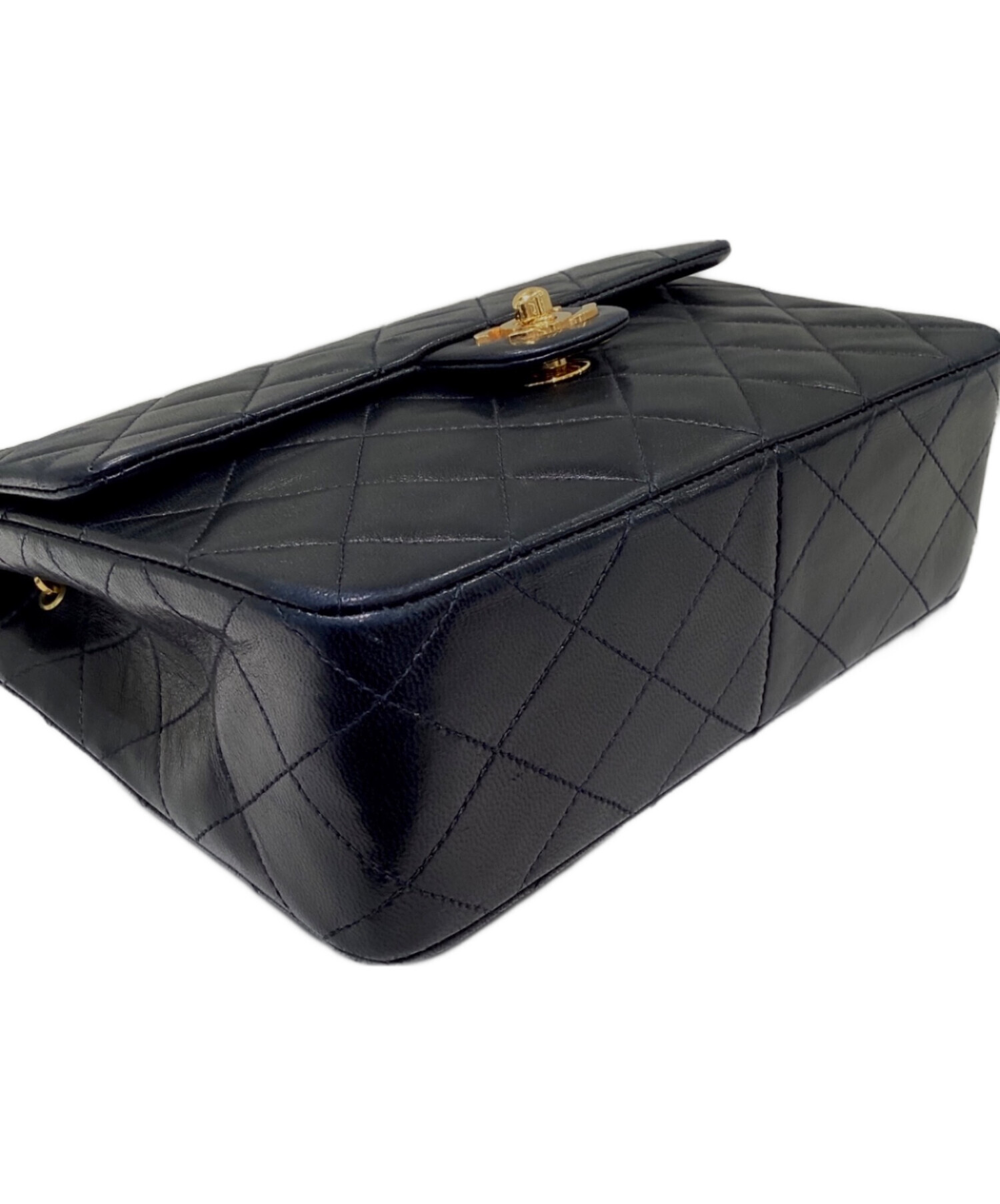 中古・古着通販】CHANEL (シャネル) マトラッセ20 ブラック×ゴールド  