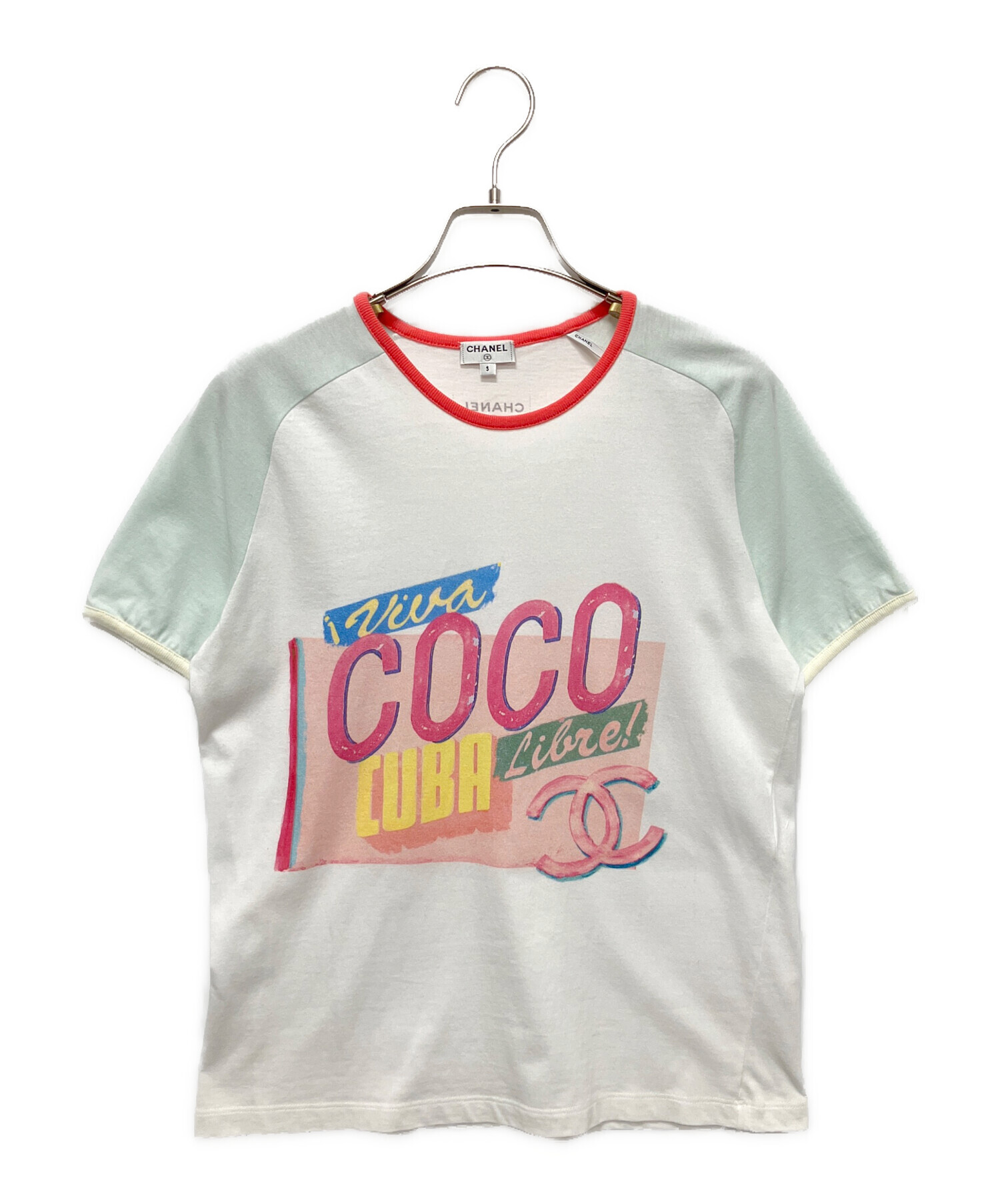 中古・古着通販】CHANEL (シャネル) COCO CUBA Tシャツ ホワイト