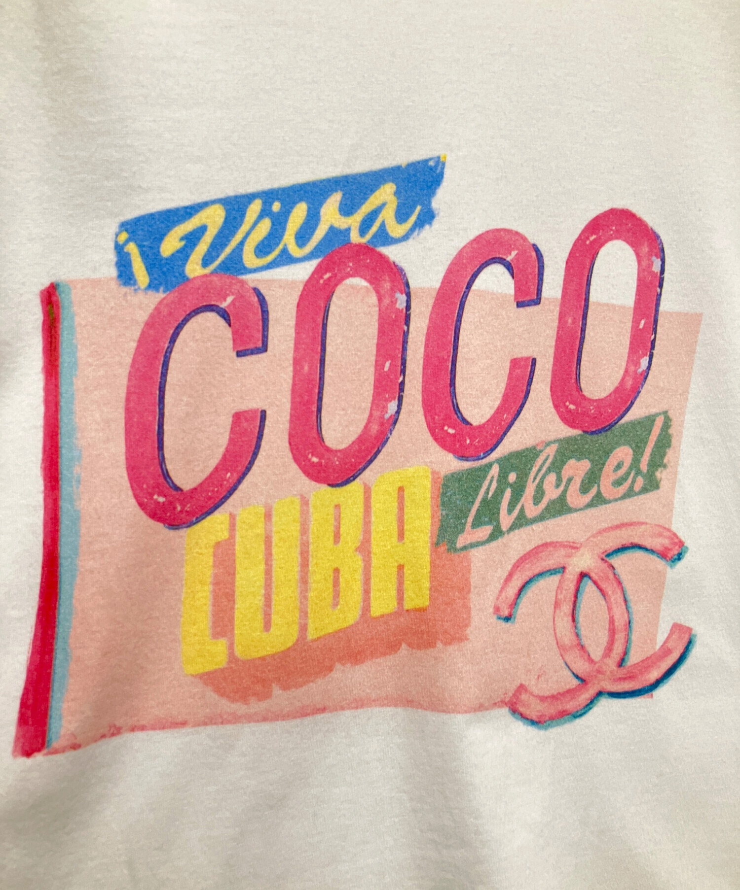中古・古着通販】CHANEL (シャネル) COCO CUBA Tシャツ ホワイト