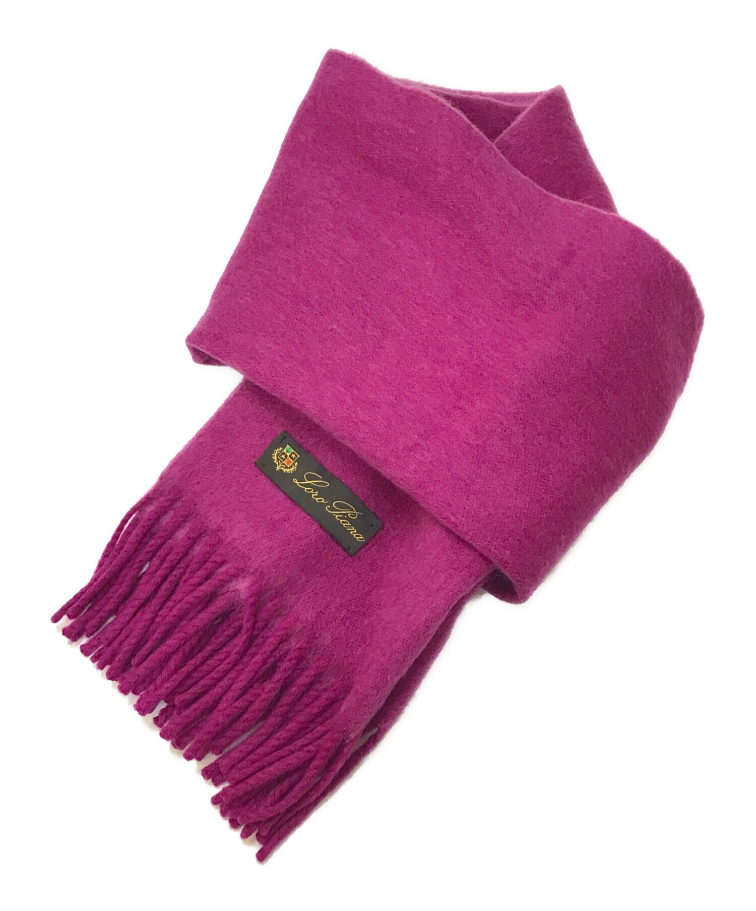 中古・古着通販】LORO PIANA (ロロピアーナ) カシミヤマフラー ピンク