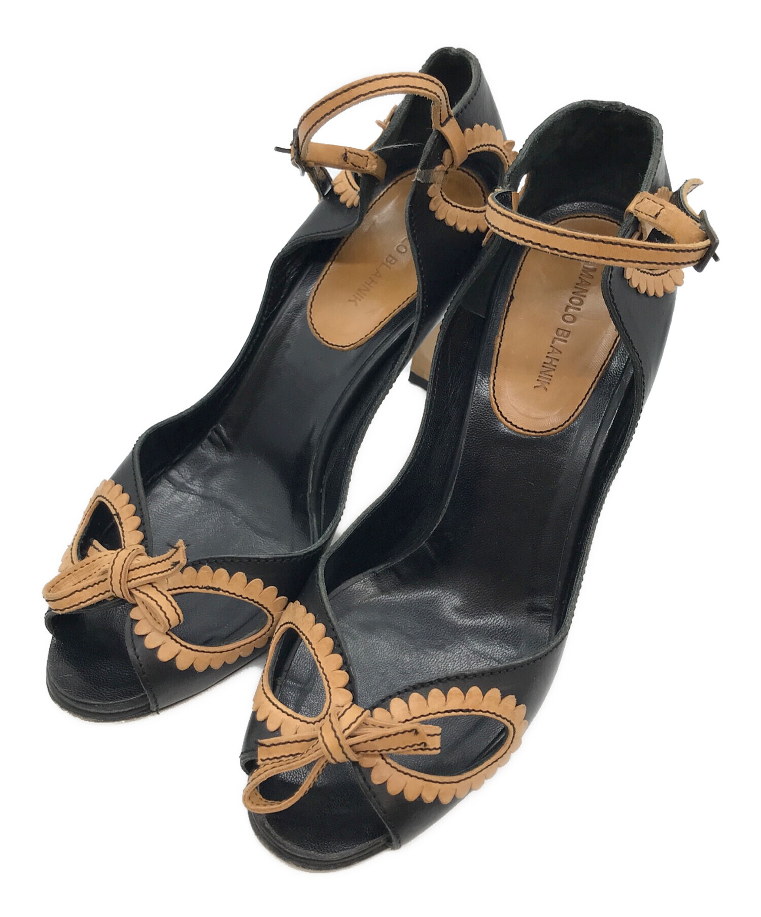 中古・古着通販】Manolo Blahnik (マノロブラニク) サンダル ブラック 