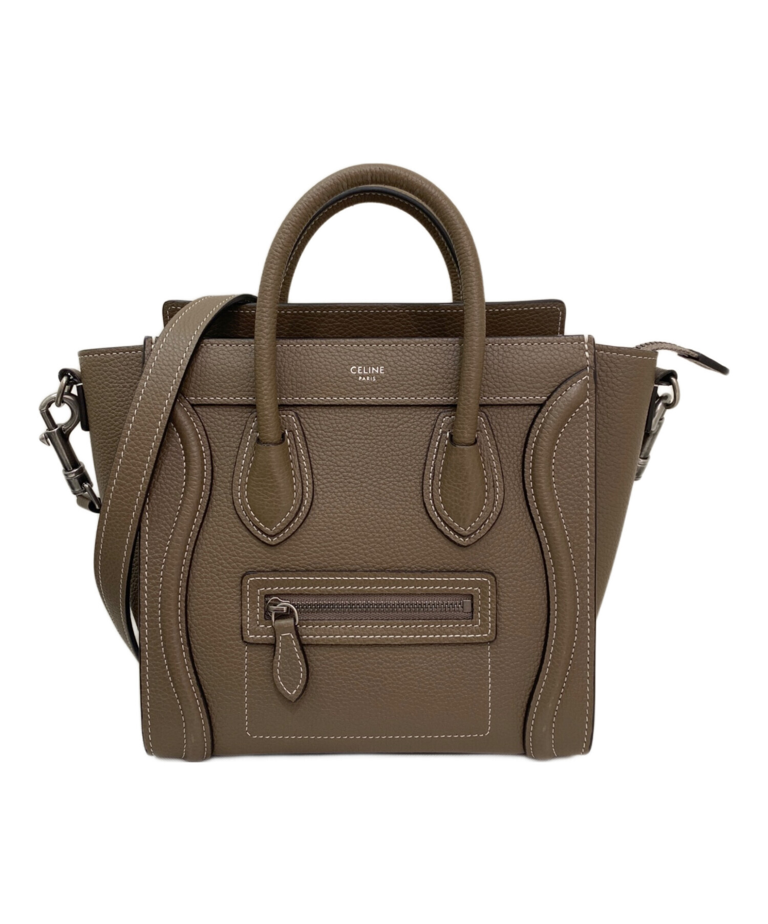 中古・古着通販】CELINE (セリーヌ) ラゲージ ナノ ブラウン サイズ 