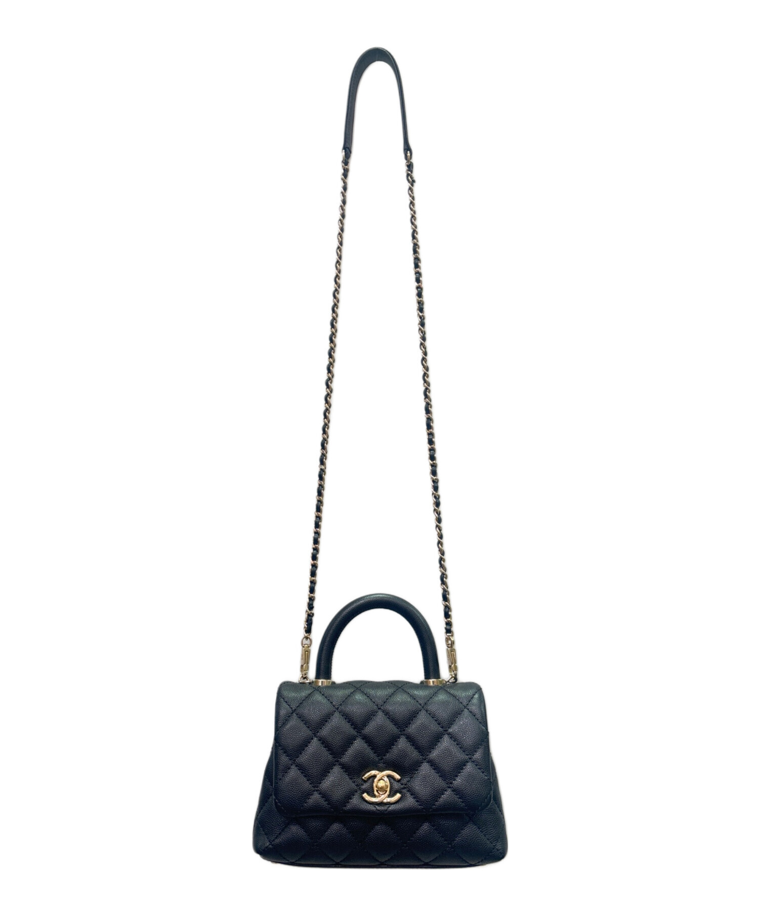 CHANEL シャネル ハンドバッグ レディース 【古着】【中古】 中古・古着通販】CHANEL (シャネル) ココハンドル 19 XXS ブラック