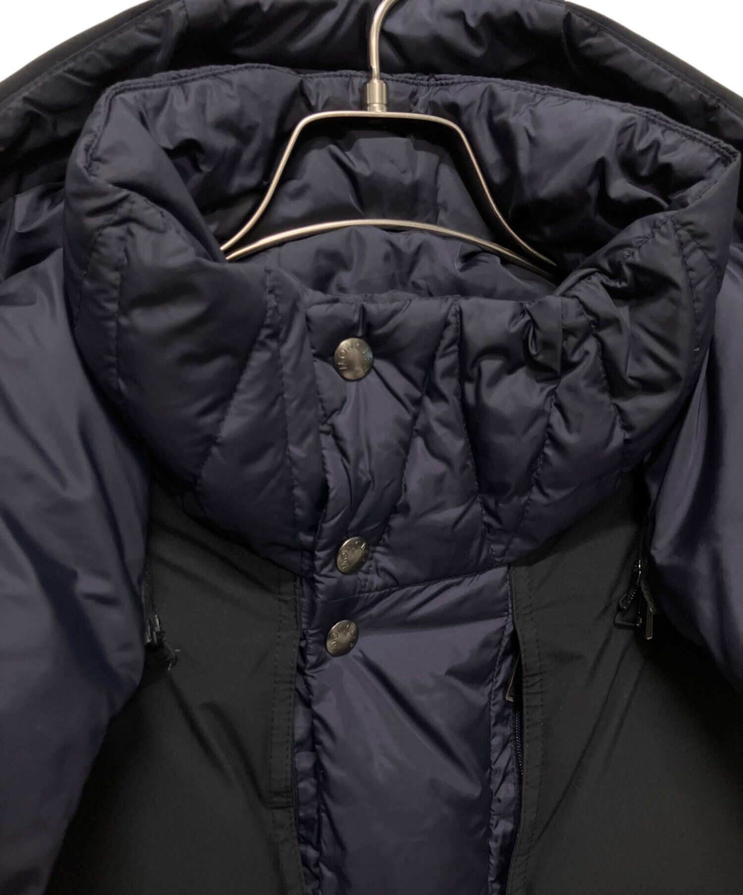 MONCLER　ネイビー フード付きダウンジャケット　サイズ2 中古・古着通販】MONCLER (モンクレール) モンクラ ダウンジャケット