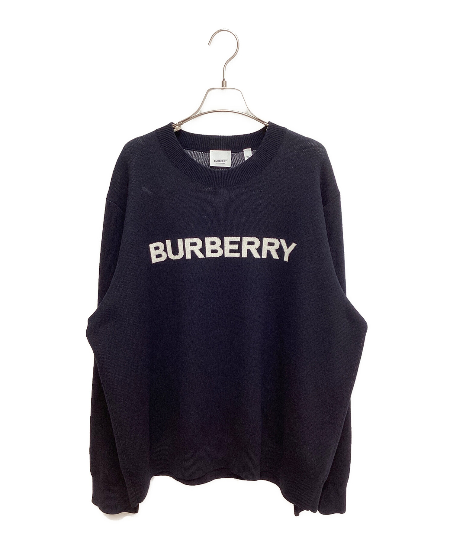 中古・古着通販】BURBERRY (バーバリー) プルオーバーロゴニット 