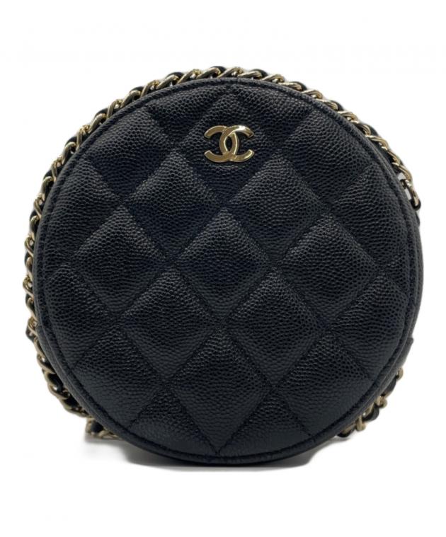 CHANEL シャネル/マトラッセスエードラウンドチェーンショルダー/304*****/Aランク/75【中古】 CHANEL - CHANEL シャネル/マトラッセスエードラウンドチェーン