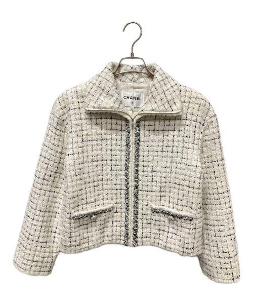 中古・古着通販】CHANEL (シャネル) ツイードジップアップジャケット