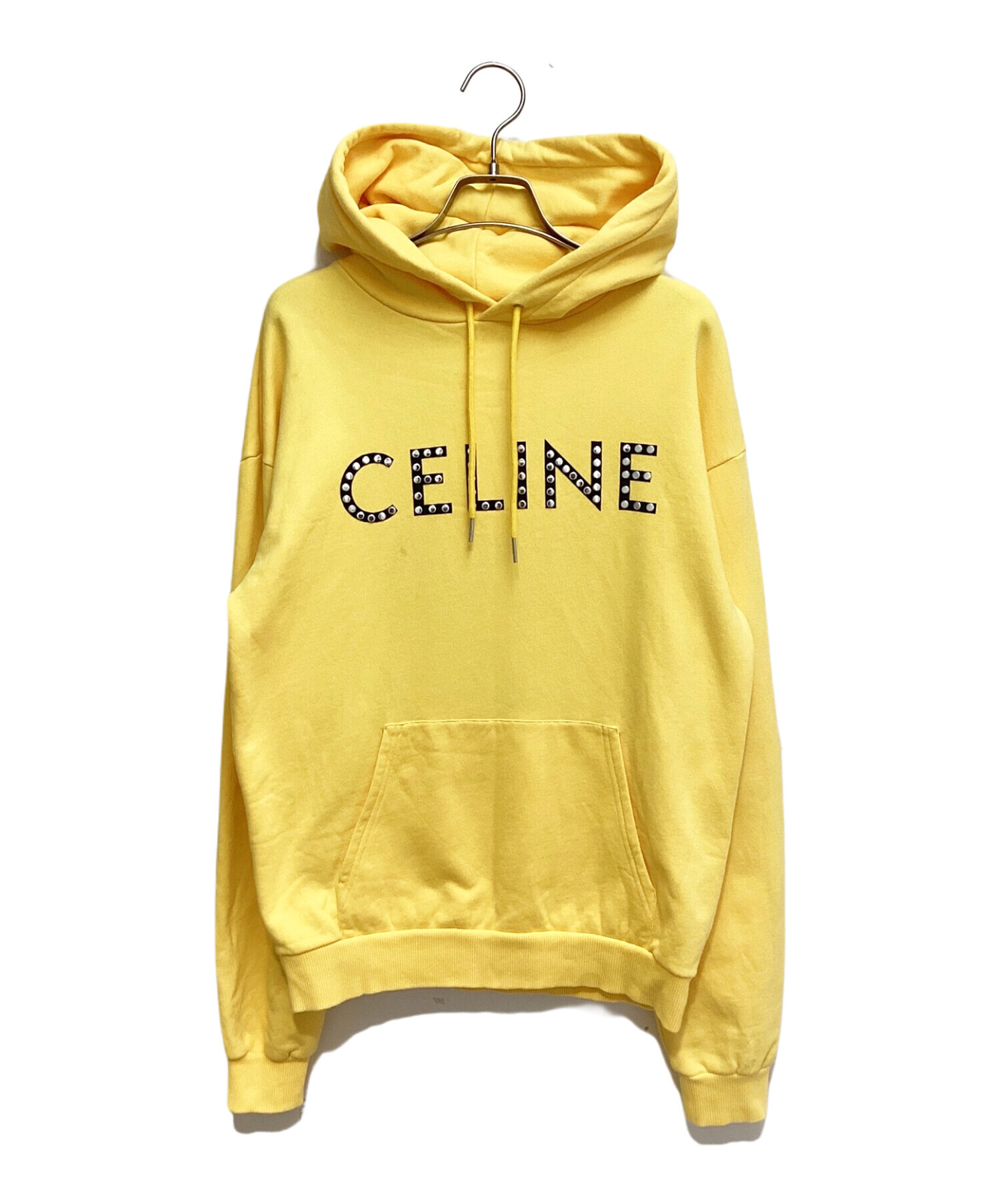中古・古着通販】CELINE (セリーヌ) スタッズロゴパーカー イエロー