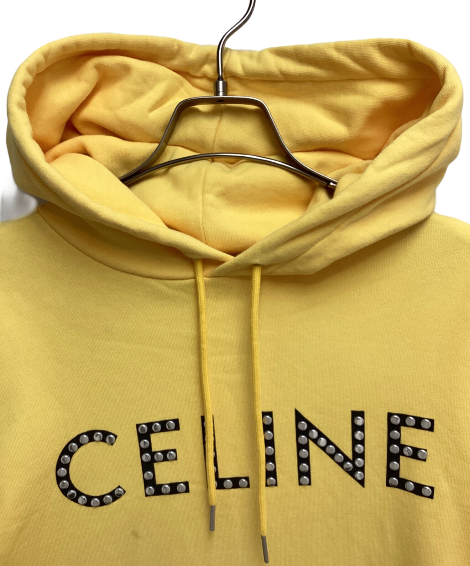 中古・古着通販】CELINE (セリーヌ) スタッズロゴパーカー イエロー