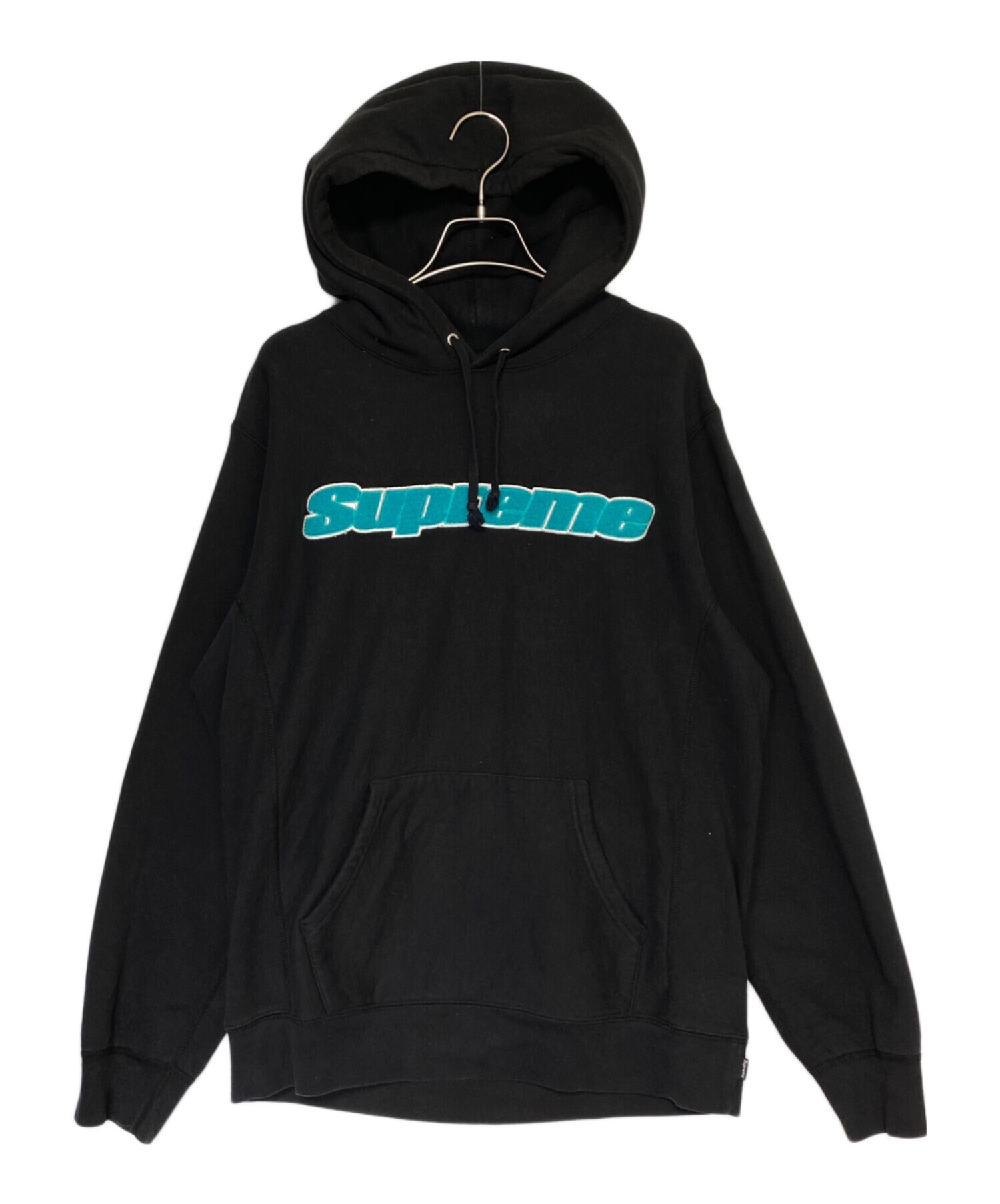 シュプリーム　Embroidered Chenille Hooded ブラックL Supreme Embroidered Chenille Hooded Sweatshirt Black Men's - SS22 - US