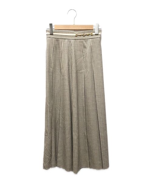 中古・古着通販】GUCCI (グッチ) チェックスカート アイボリー サイズ