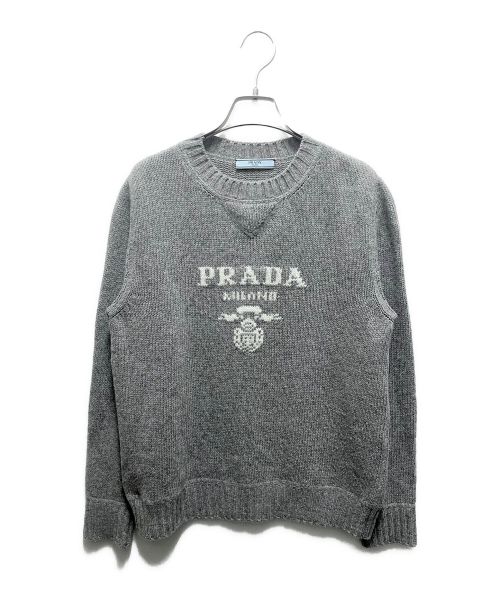 中古・古着通販】PRADA (プラダ) カシミヤロゴニット グレー サイズ:38