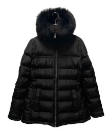 PRADA プラダ ムートンファー襟 中綿ナイロンジャケット 46 PRADA(プラダ)、アウター・ジャケット】ブランド・古着のネット通販