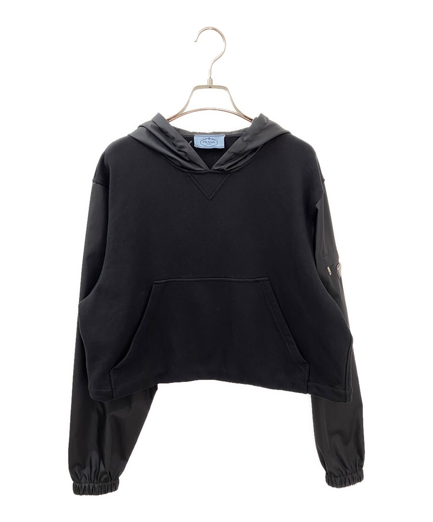 中古・古着通販】PRADA (プラダ) Re-Nylon切替パーカー ブラック