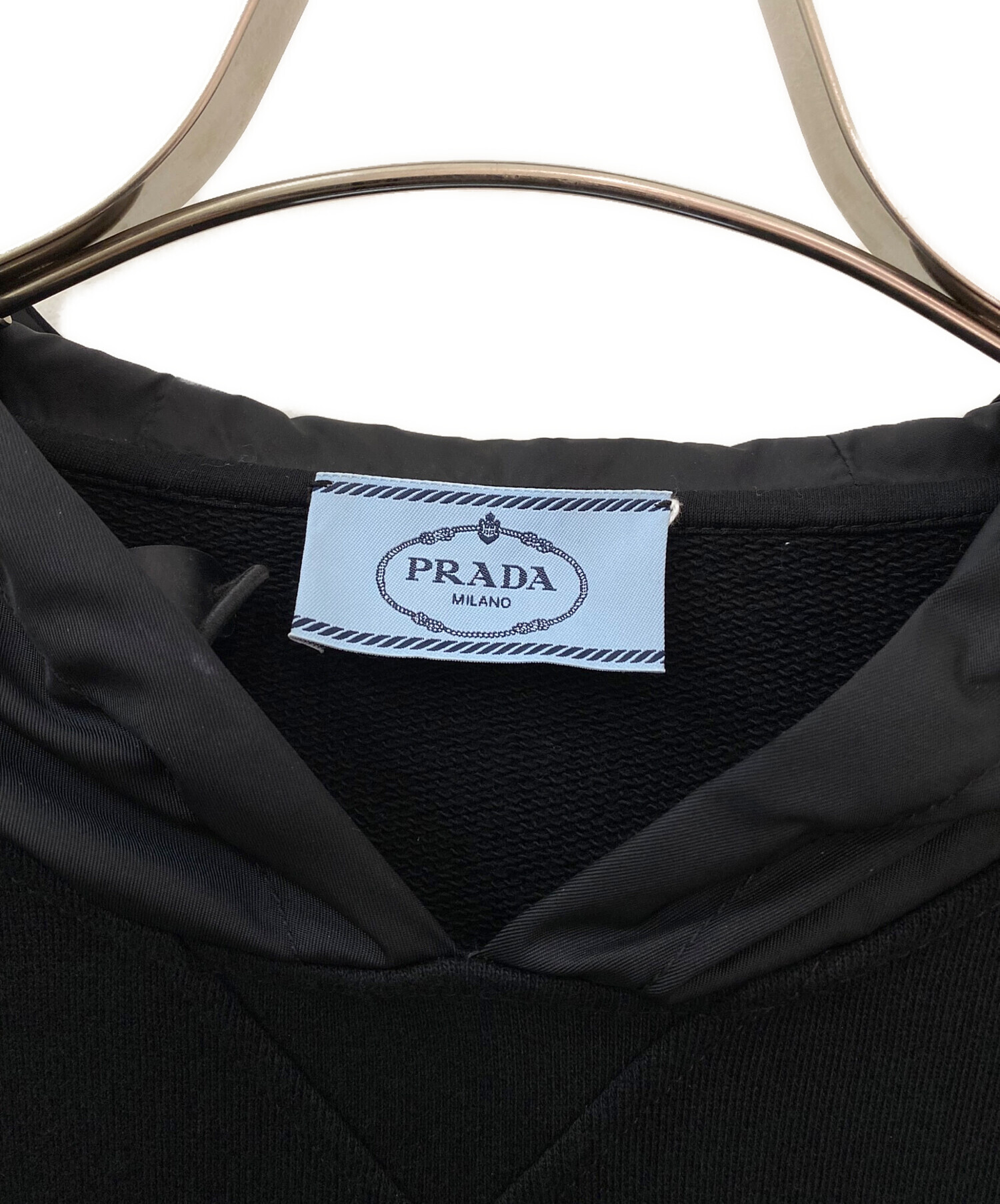 中古・古着通販】PRADA (プラダ) Re-Nylon切替パーカー ブラック