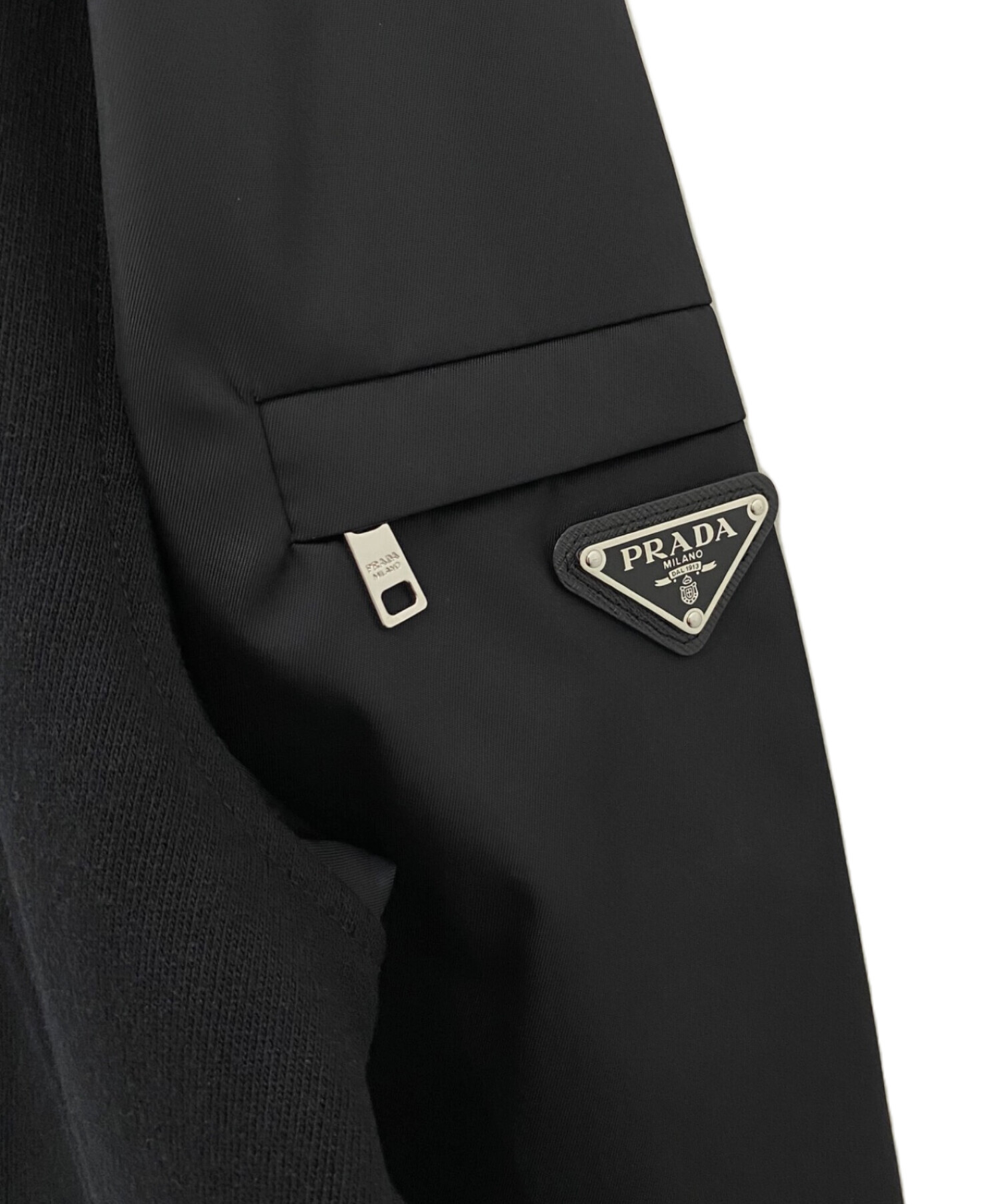 中古・古着通販】PRADA (プラダ) Re-Nylon切替パーカー ブラック