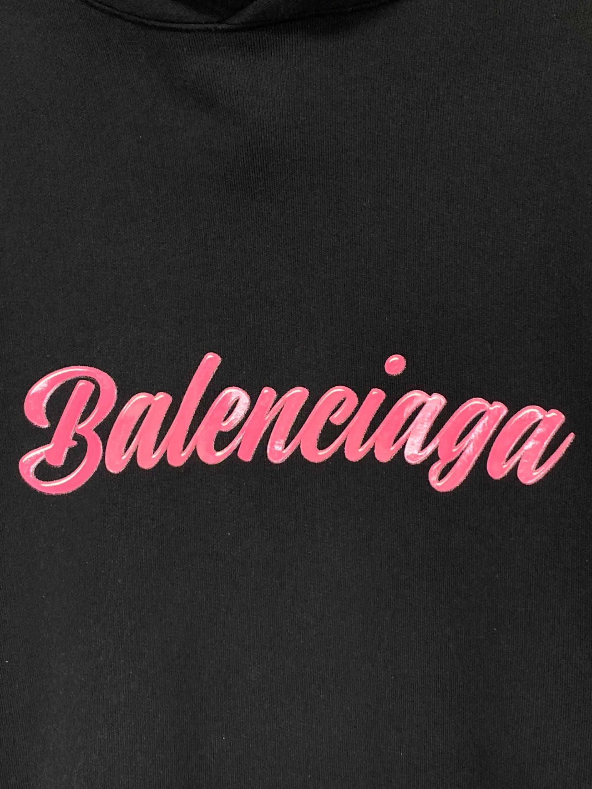 BALENCIAGA バレンシアガ プルオーバーパーカー バービーロゴプリント 中古・古着通販】BALENCIAGA (バレンシアガ) バービーロゴプリントプル