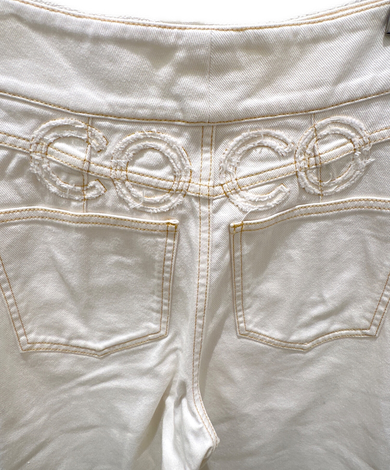 CHANEL / シャネル ◇デニム ワイドパンツ ココマーク グレー SIZE：42  