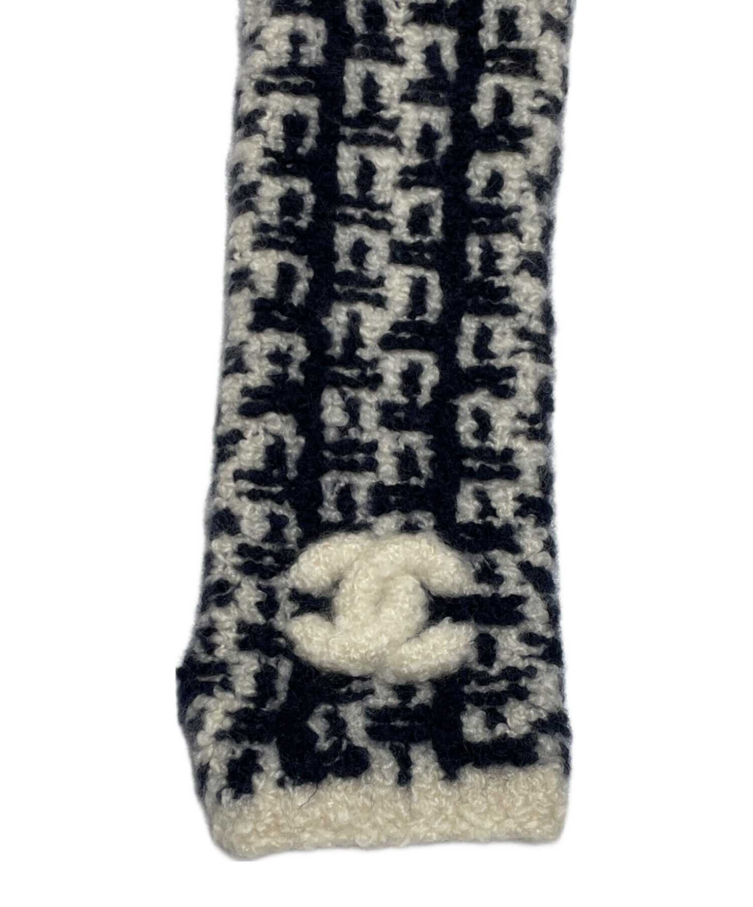 中古・古着通販】CHANEL (シャネル) カシミヤ混アームカバー ネイビー 