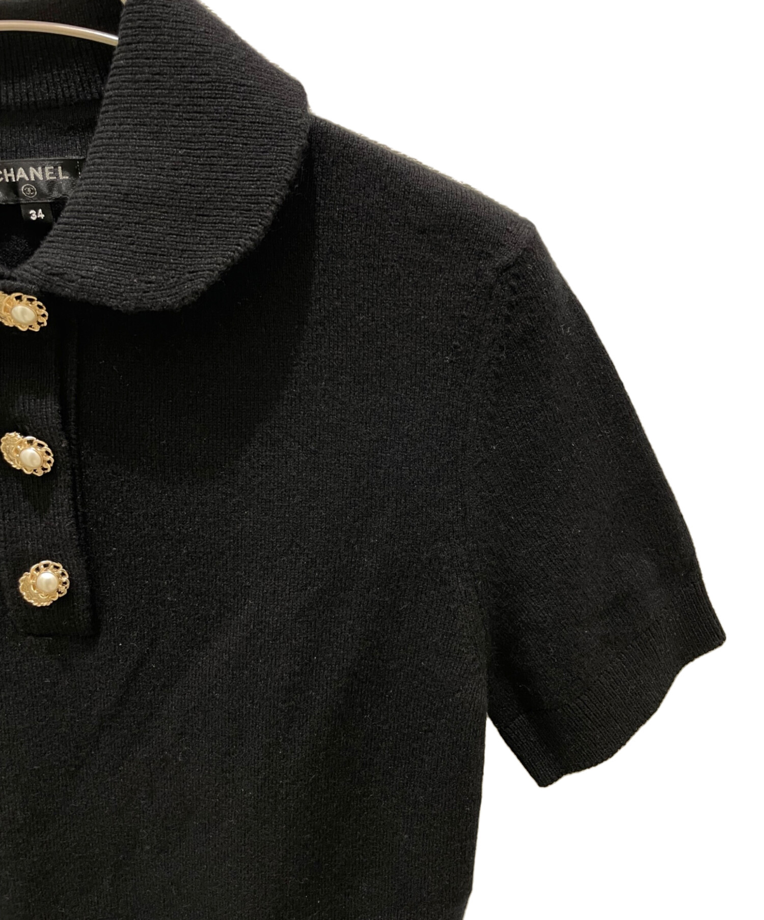 中古・古着通販】CHANEL (シャネル) ココパールボタンポロシャツ