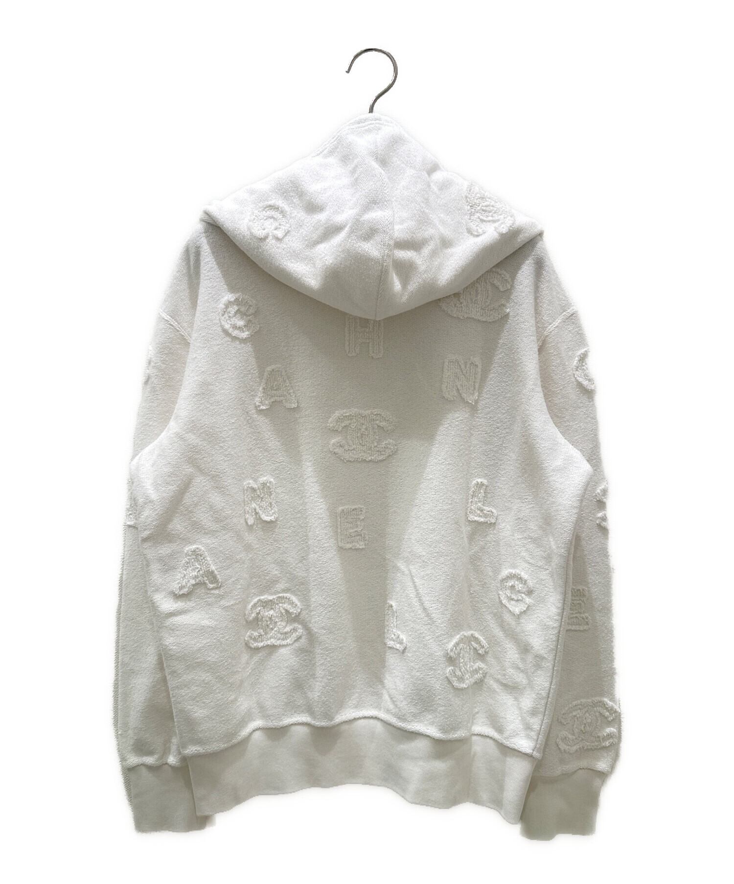 【美品】シャネル パーカー ココマーク 38 M相当 フード付き 綿 中古・古着通販】CHANEL (シャネル) ココマークロゴパーカー ホワイト