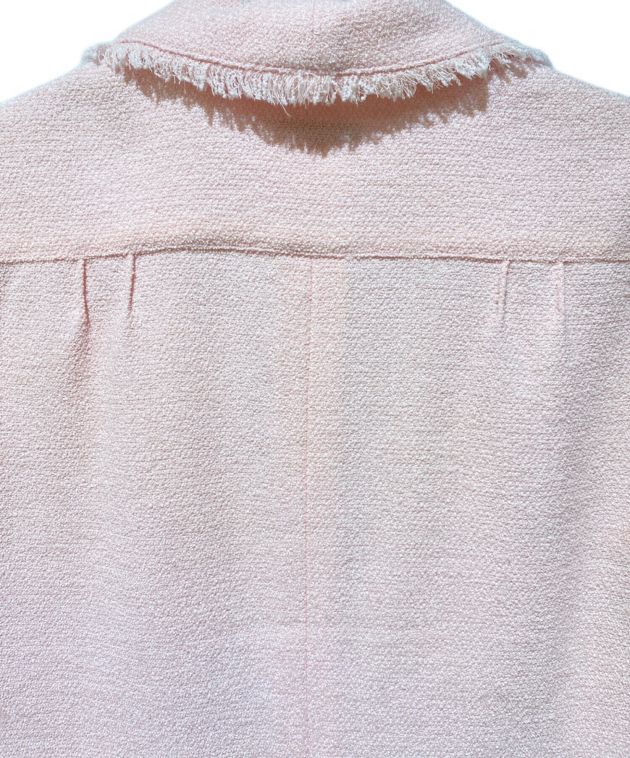 中古・古着通販】CHANEL (シャネル) ツイード半袖ジャケット ピンク