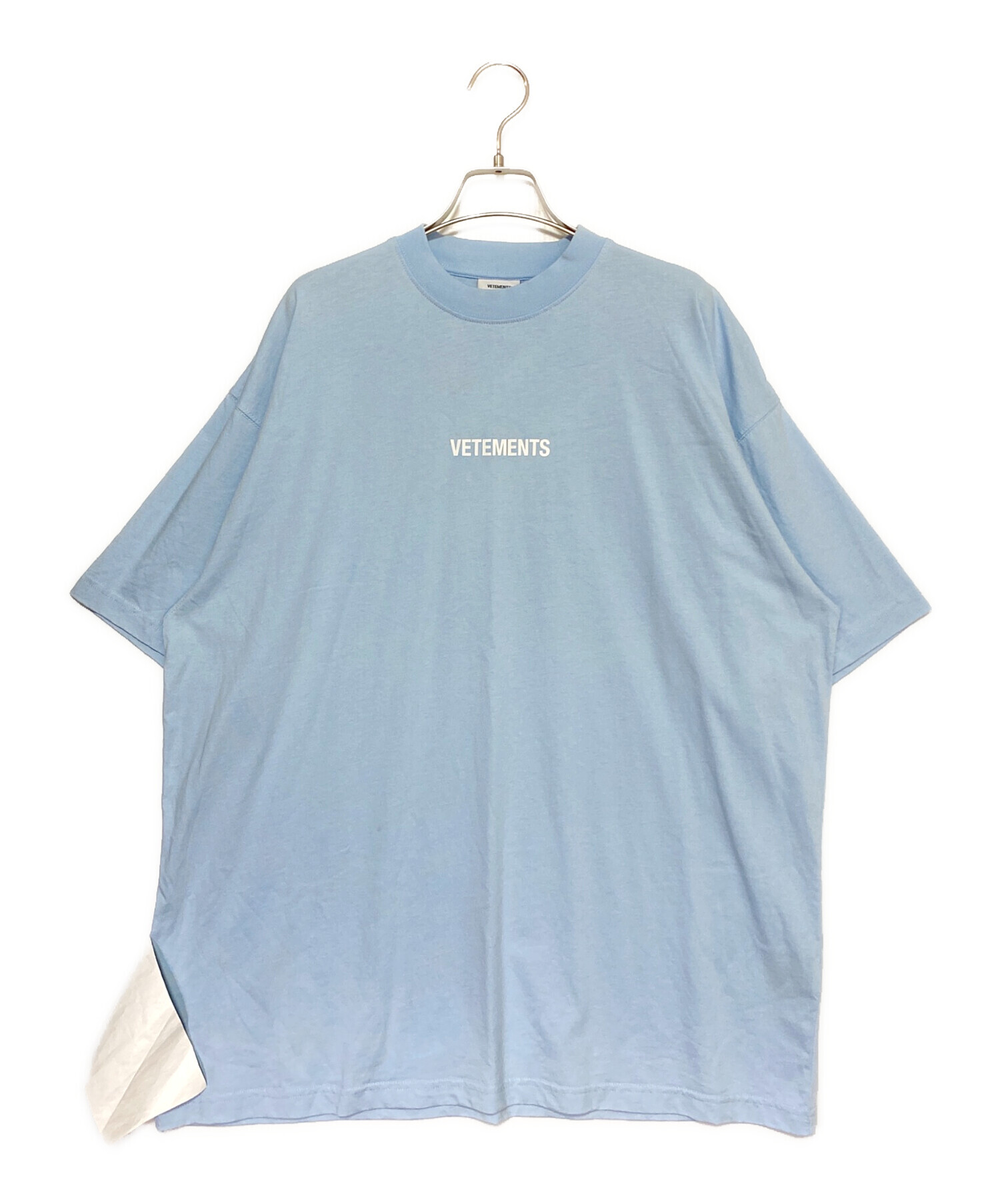 中古・古着通販】VETEMENTS (ヴェトモン) Logo Label Tee スカイブルー 