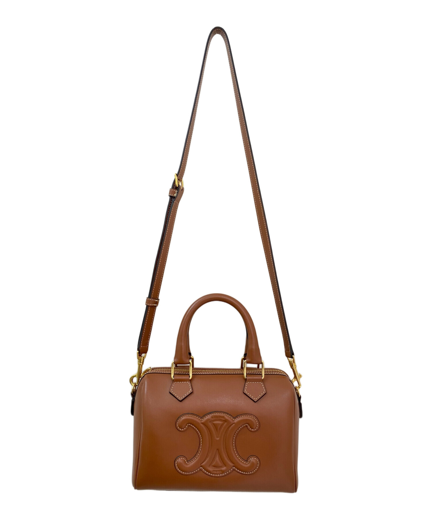 中古・古着通販】CELINE (セリーヌ) ミニボストンバッグ ブラウン