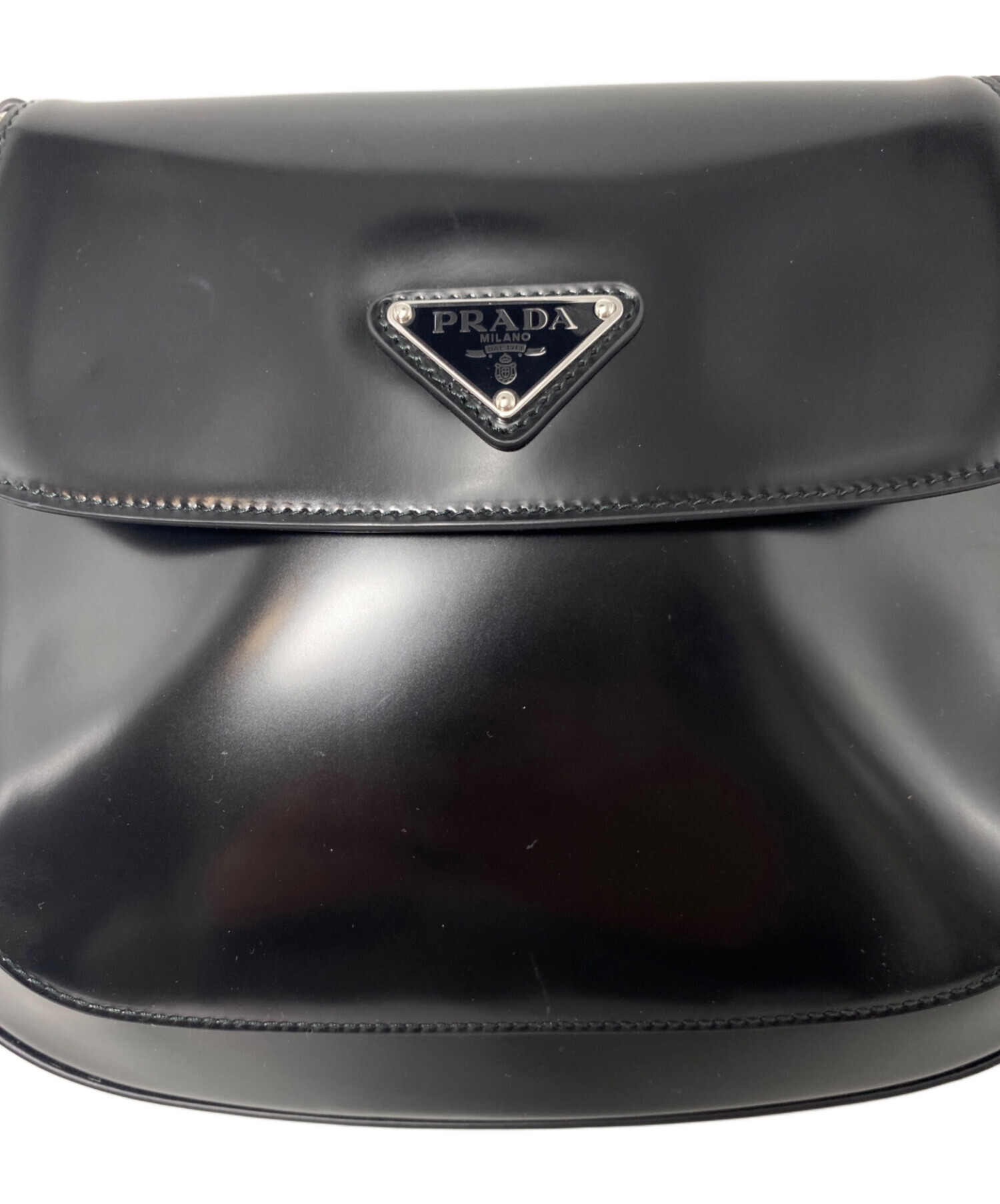 中古・古着通販】PRADA (プラダ) クレオ ブラッシュドレザー フラップ