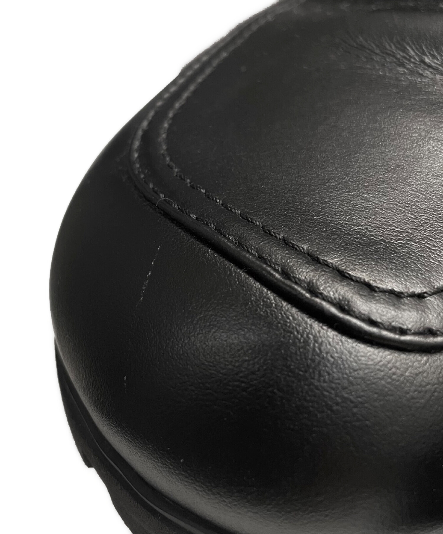 中古・古着通販】PRADA (プラダ) レザーミュールサンダル ブラック