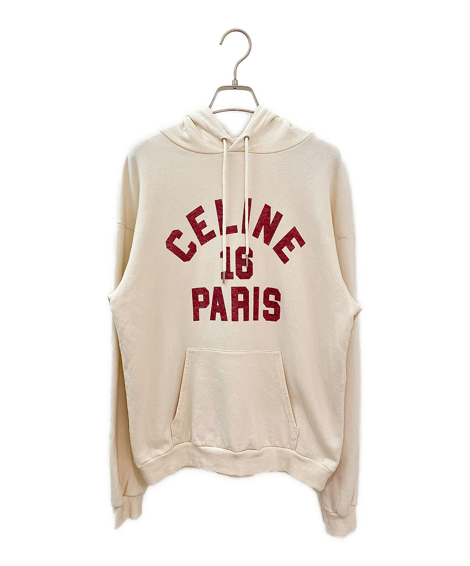 中古・古着通販】CELINE (セリーヌ) 16PARISロゴパーカー ベージュ 