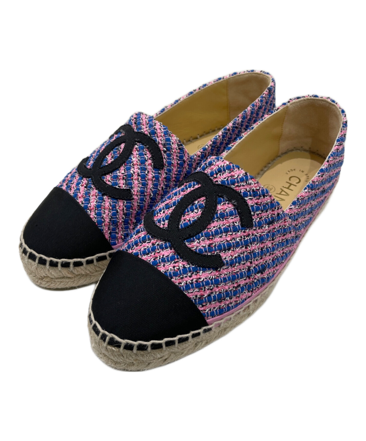 中古・古着通販】CHANEL (シャネル) ココマークエスパドリーユ ピンク