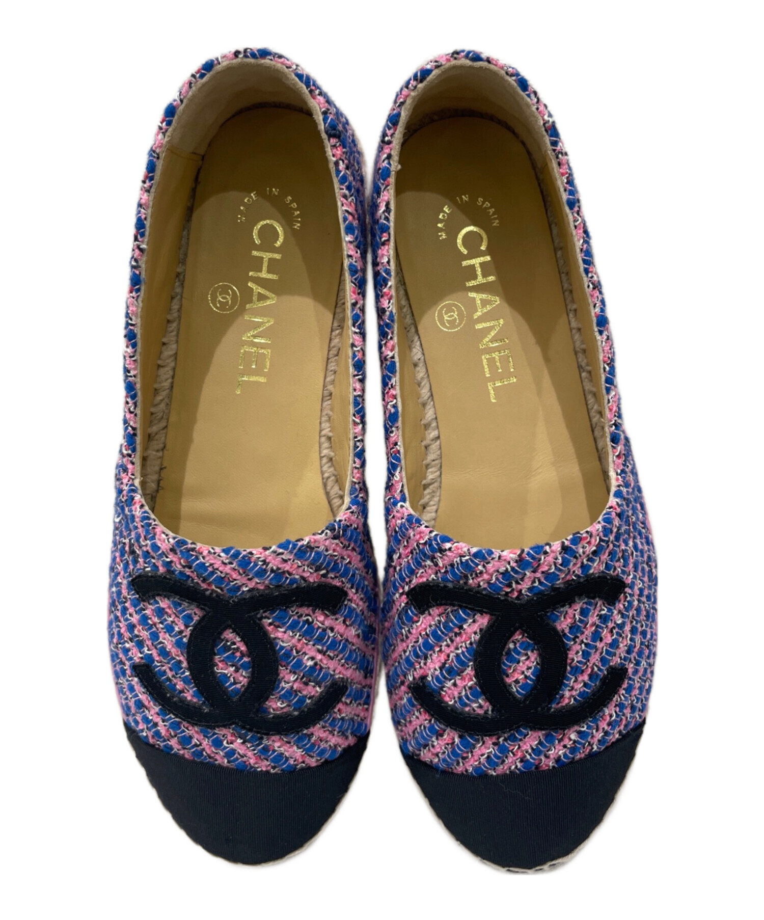 中古・古着通販】CHANEL (シャネル) ココマークエスパドリーユ ピンク