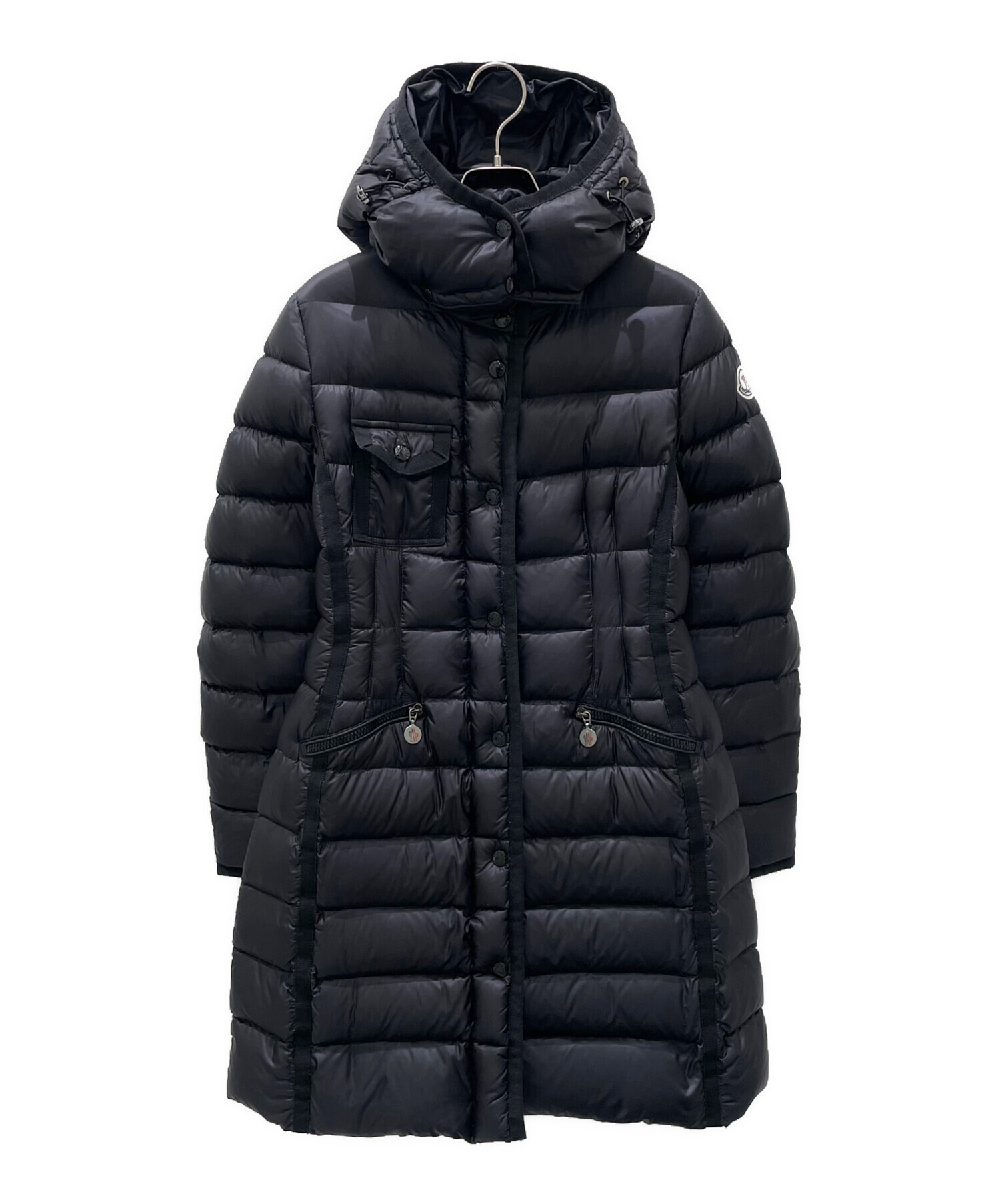 【即完売注意】 モンクレール HERMINE ダウンジャケット ブラック 中古・古着通販】MONCLER (モンクレール) HERMINE/ダウンコート
