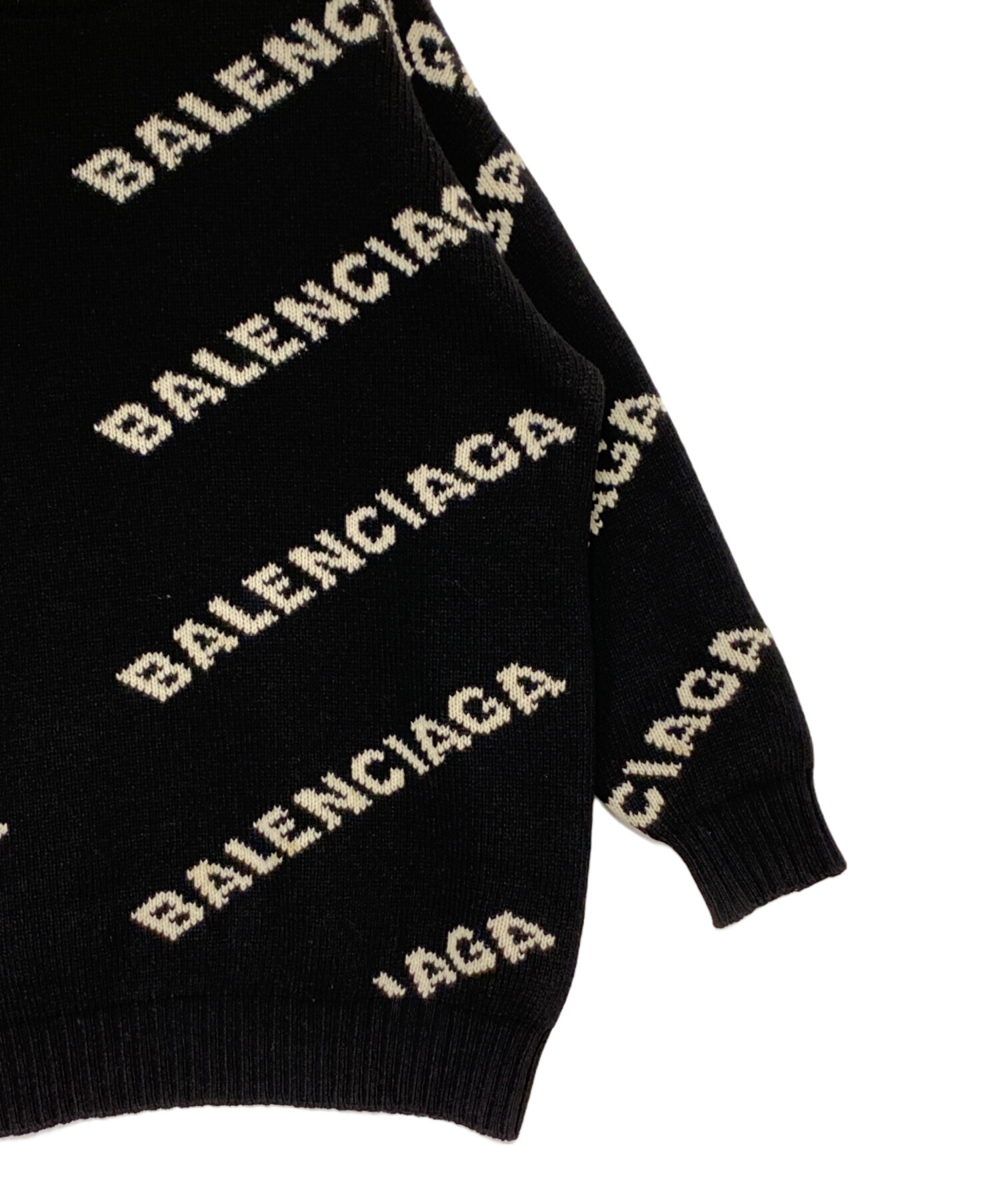 中古・古着通販】BALENCIAGA (バレンシアガ) オールオーバーロゴニット