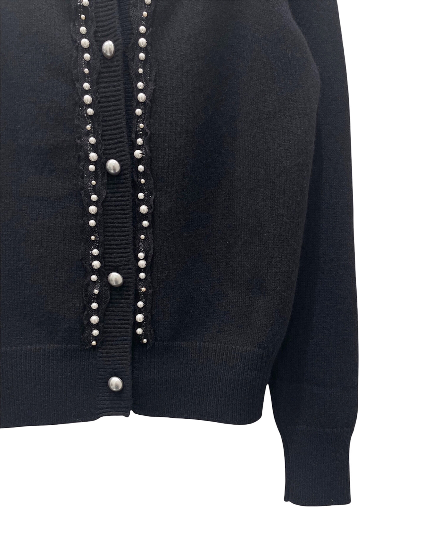 中古・古着通販】CHANEL (シャネル) ココボタン パール装飾 カシミヤ