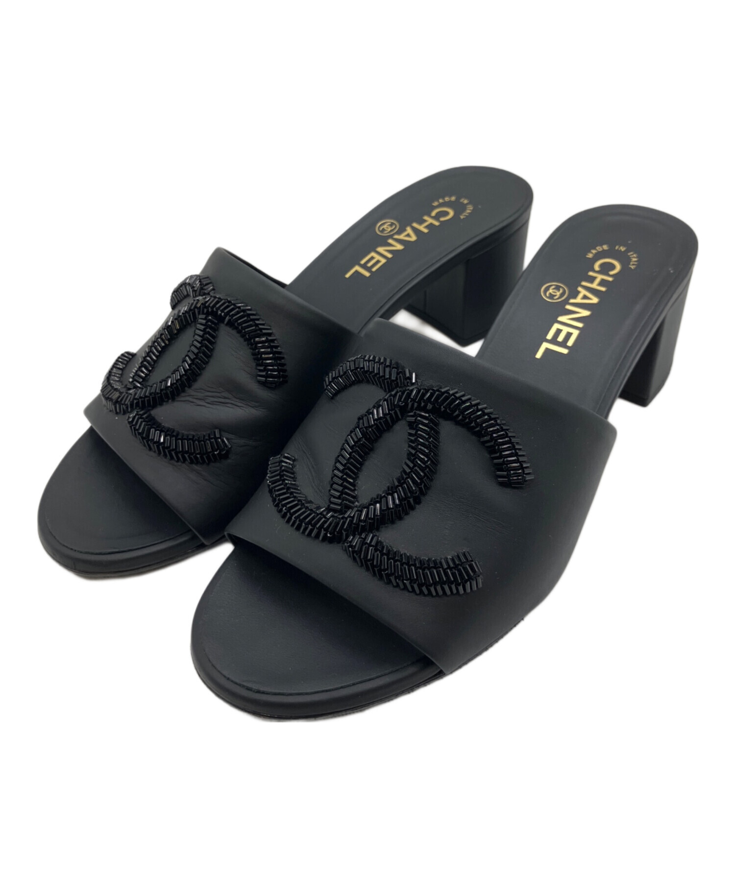 中古・古着通販】CHANEL (シャネル) ココマークヒールサンダル 