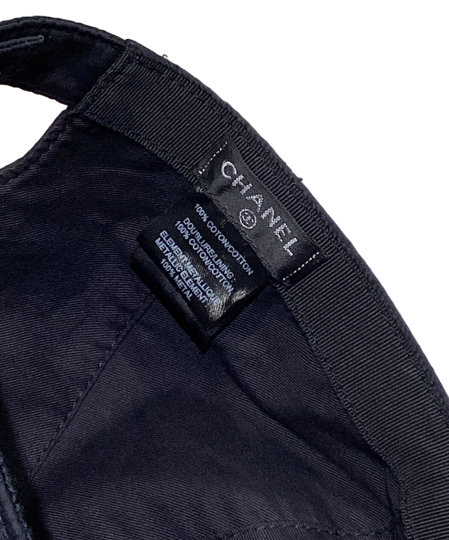 中古・古着通販】CHANEL (シャネル) CC ベースボールキャップ ブラック