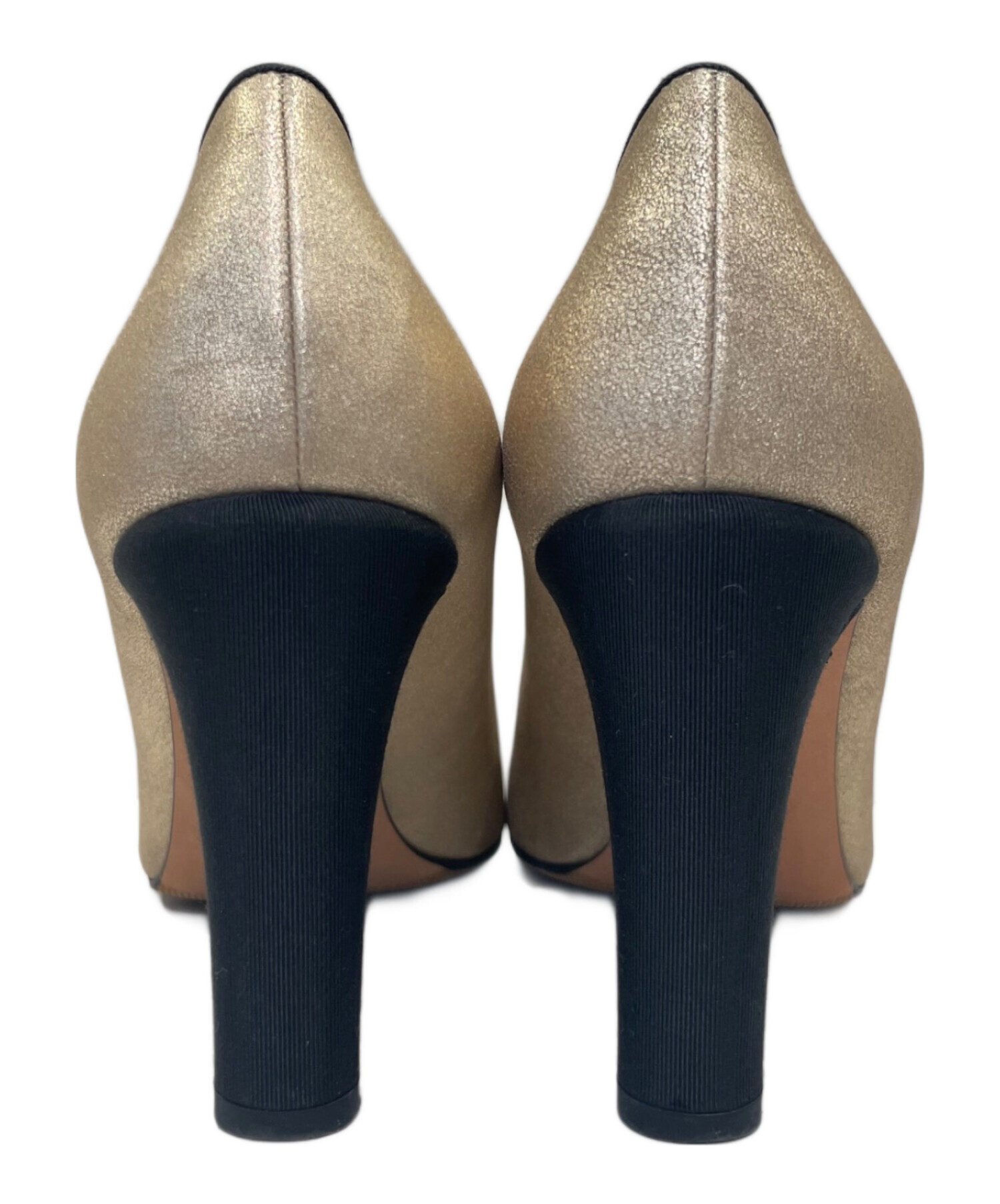 中古・古着通販】CHANEL (シャネル) ラウンドトゥパンプス グログラン