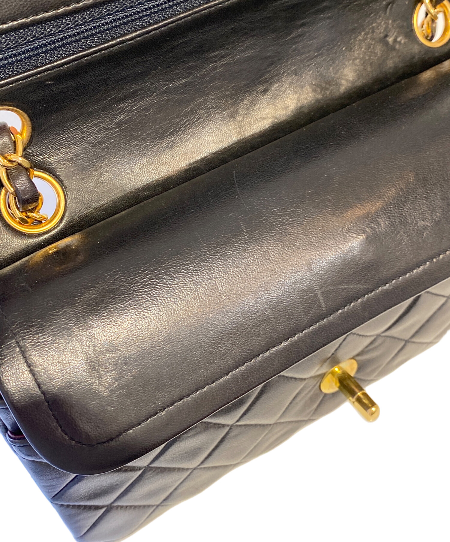 CHANEL マトラッセ　36.5 裏張り済み 中古・古着通販】CHANEL (シャネル) マトラッセ23 Wフラップマトラッセ