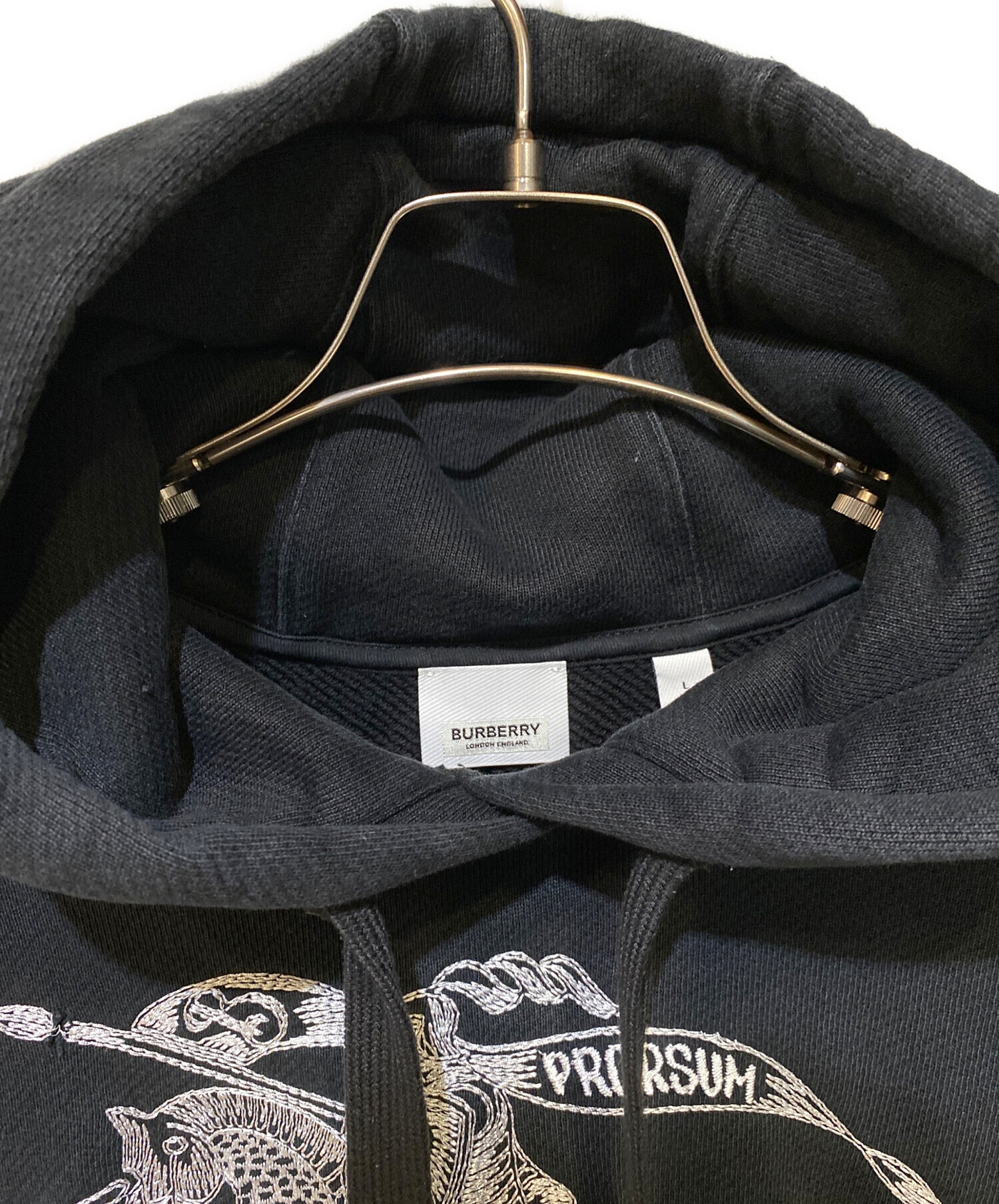 y2k Burberry バーバリー リブ パーカー ホースロゴ 平成 BURBERRY