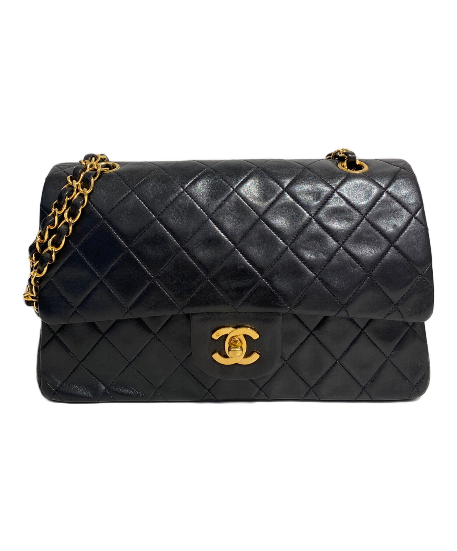 中古・古着通販】CHANEL (シャネル) Wフラップチェーンショルダー  