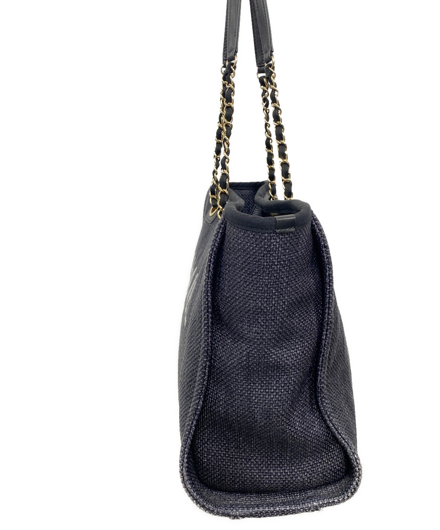 中古・古着通販】CHANEL (シャネル) ストローチェーントートバッグ