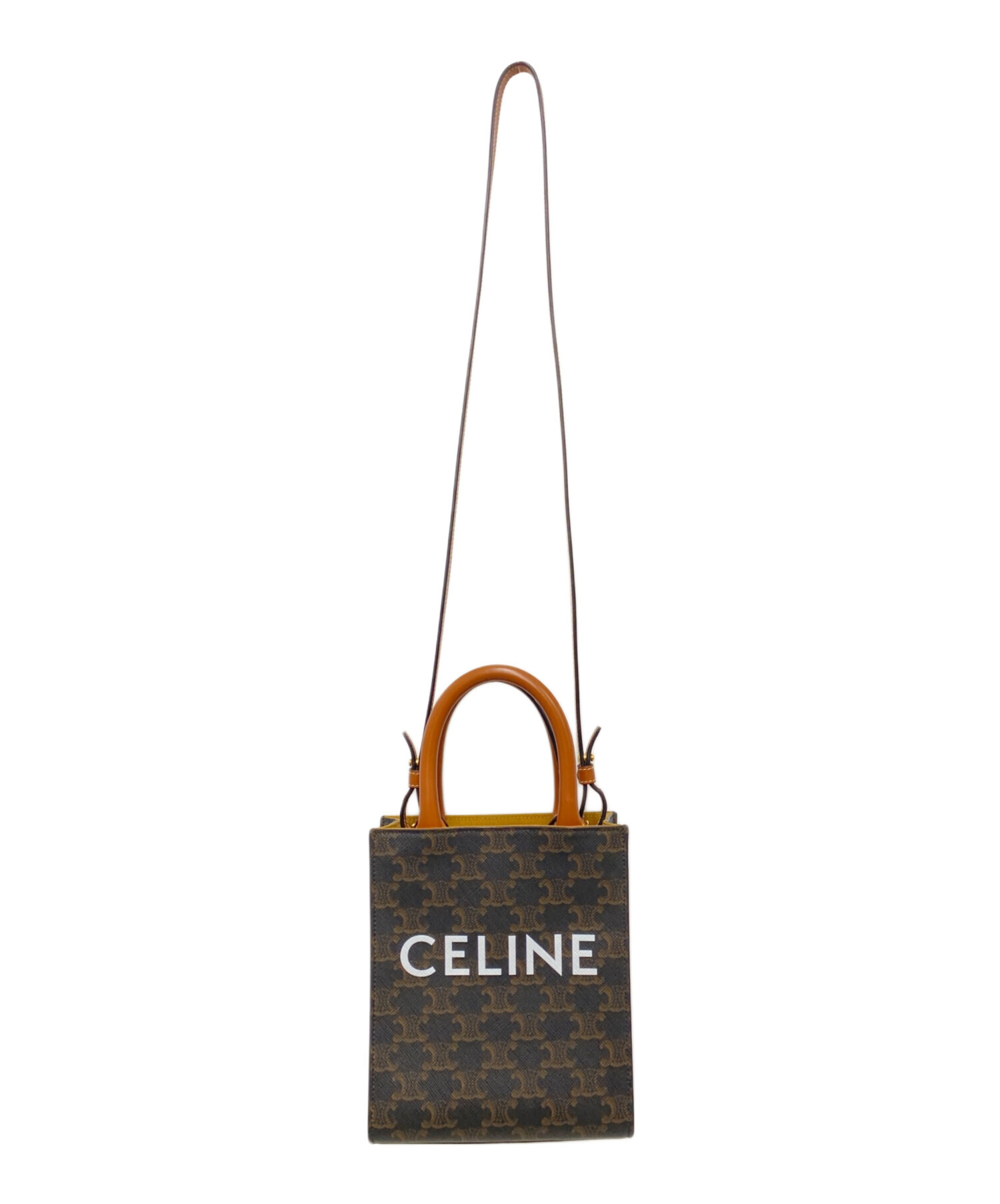 中古・古着通販】CELINE (セリーヌ) ミニバーティカルカバ ブラウン 