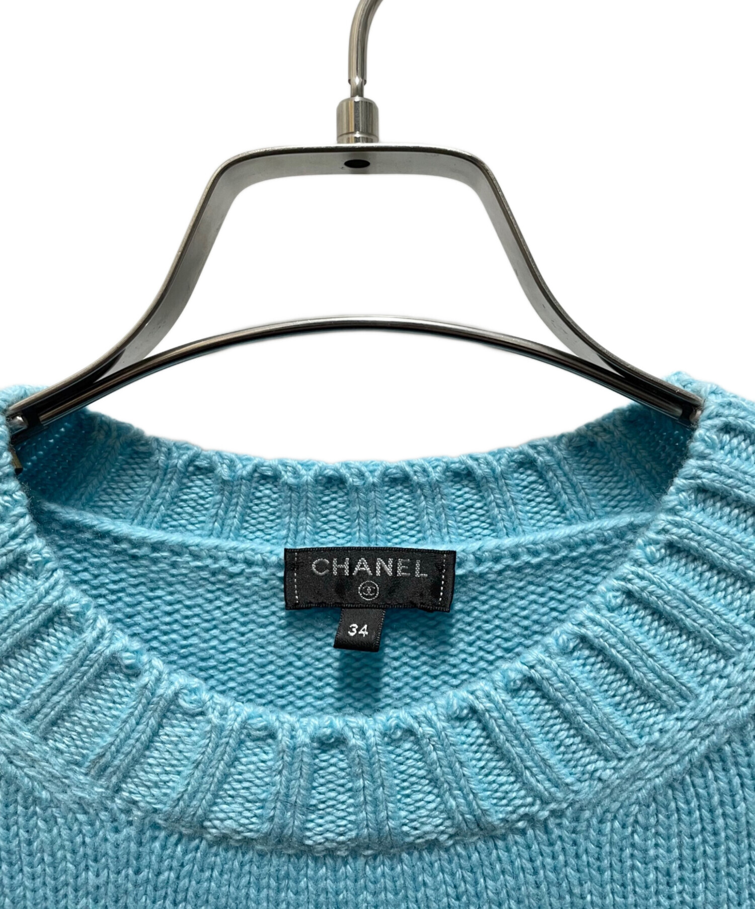 中古・古着通販】CHANEL (シャネル) ロゴデザイン クロップドニット