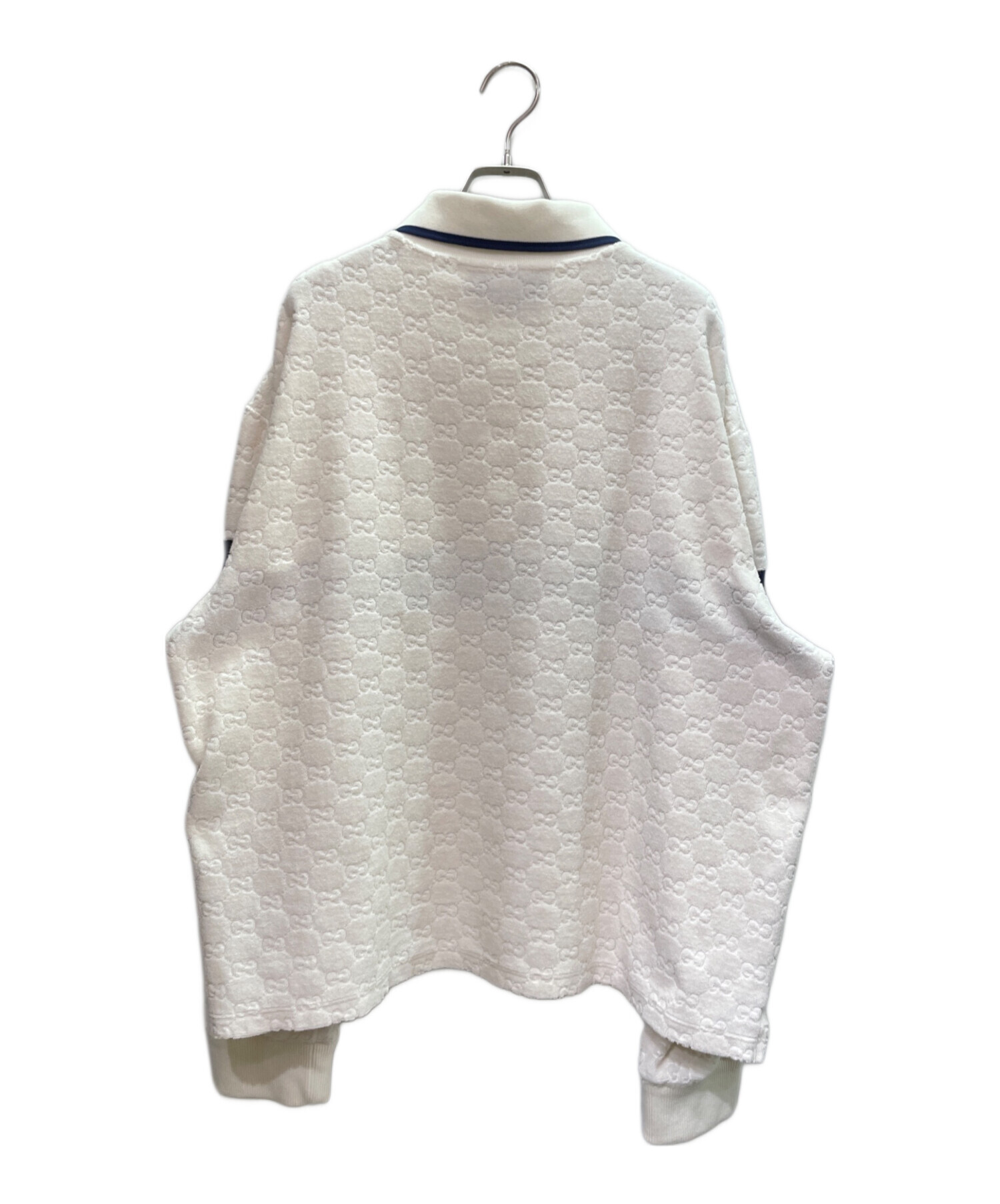 GUCCI ホワイト ポロシャツ XL 中古・古着通販】GUCCI (グッチ) テリークロス ポロシャツ アイボリー