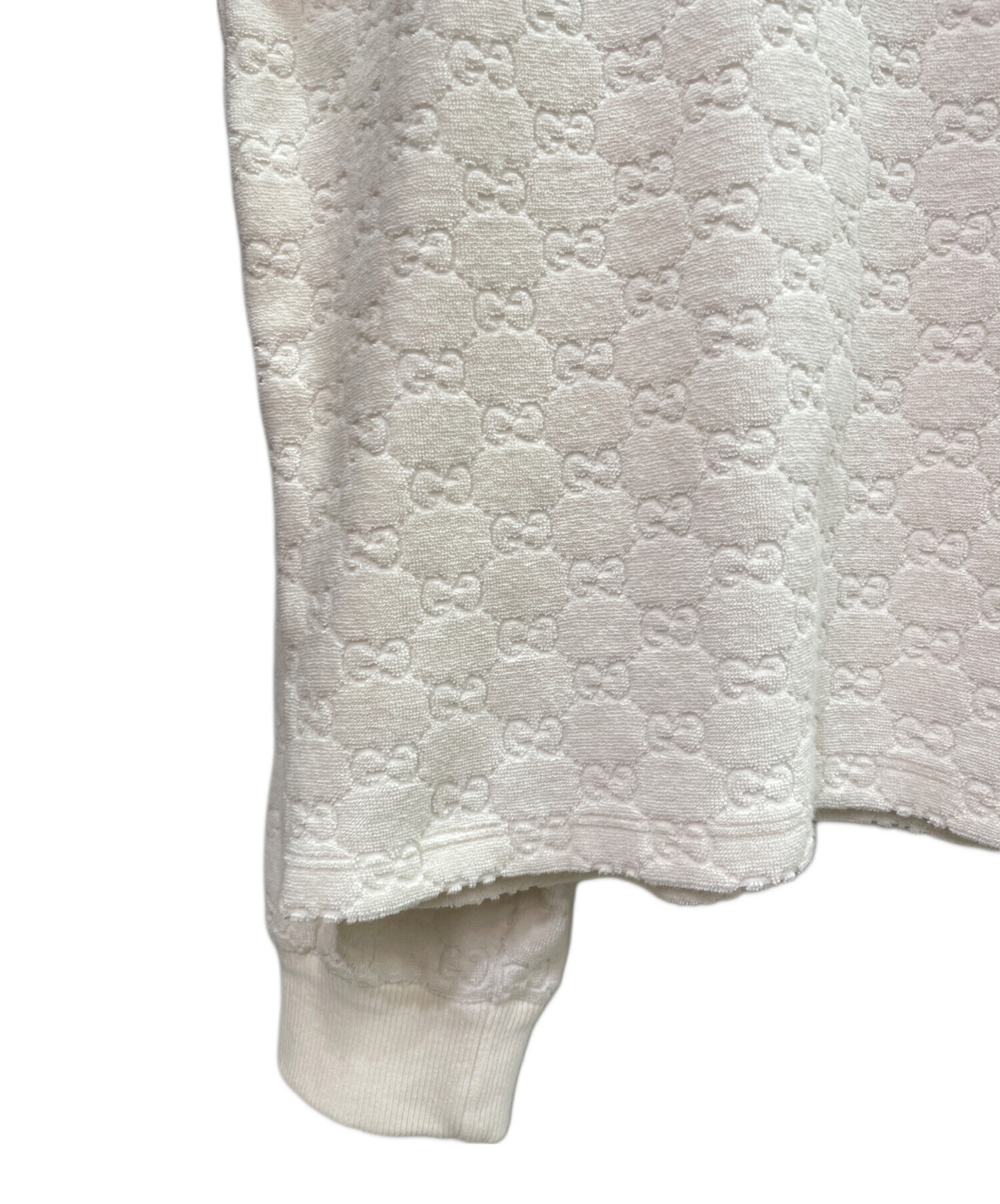 中古・古着通販】GUCCI (グッチ) テリークロス ポロシャツ アイボリー