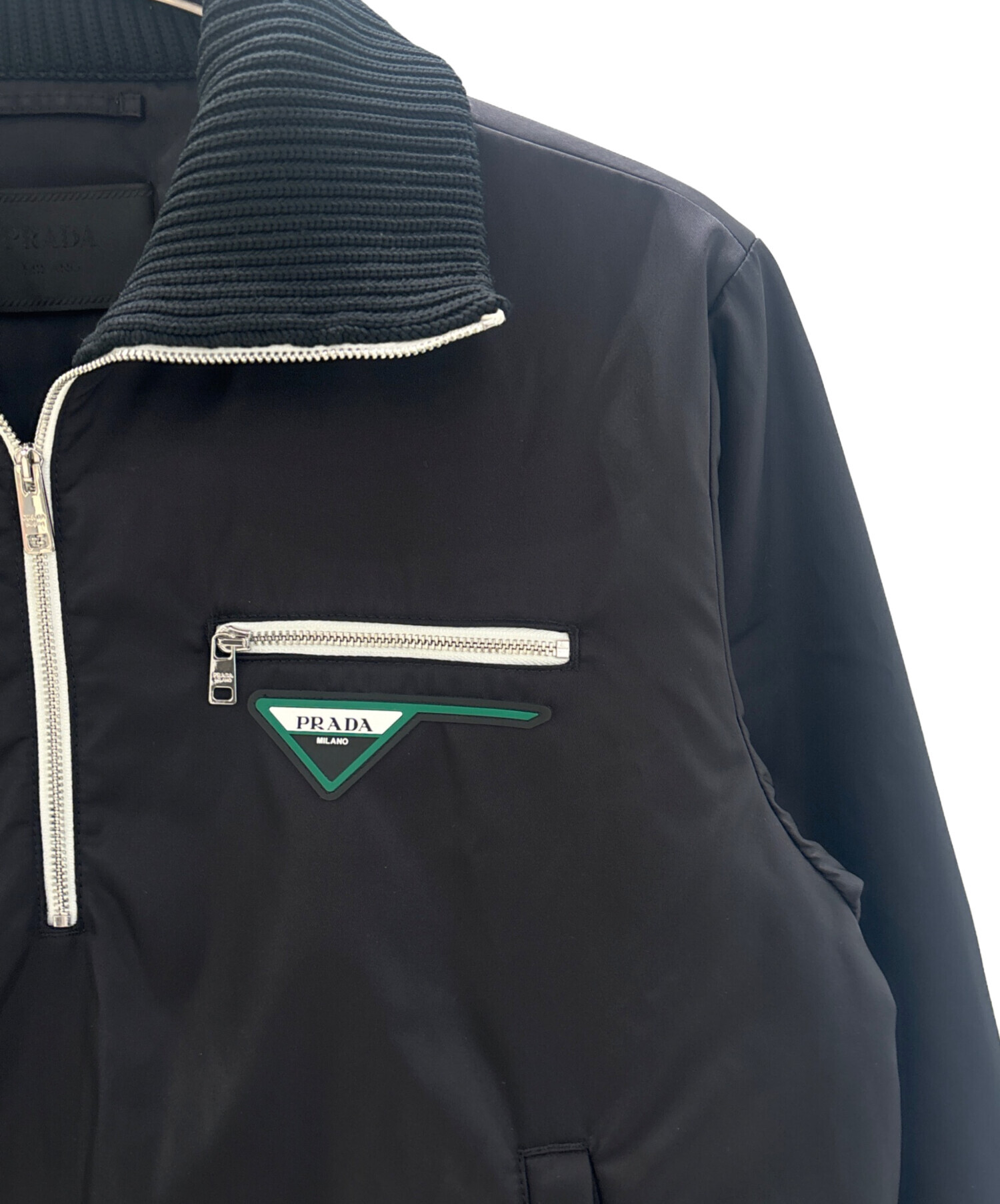 中古・古着通販】PRADA (プラダ) Nylon gabardine Jacket ブラック