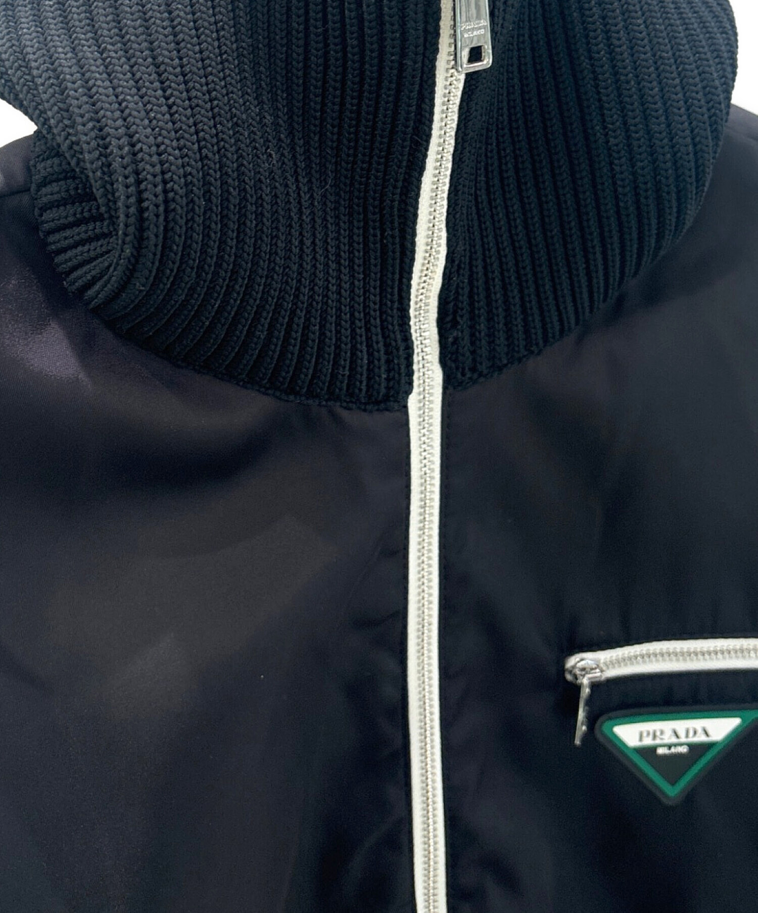 中古・古着通販】PRADA (プラダ) Nylon gabardine Jacket ブラック