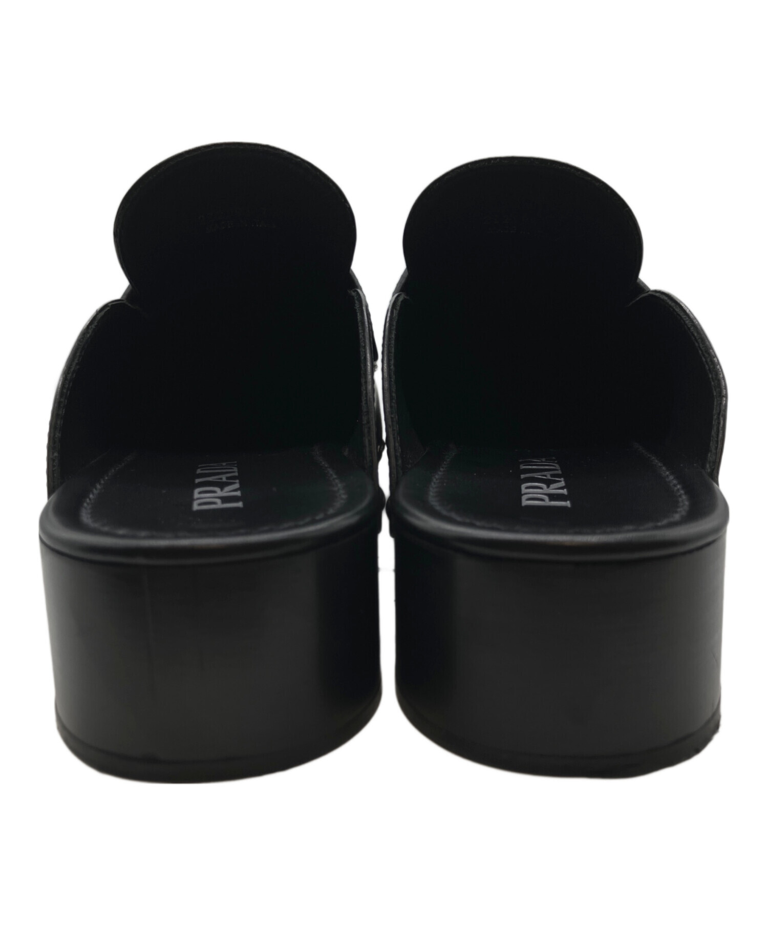 中古・古着通販】PRADA (プラダ) スタッズ レザークロッグサンダル